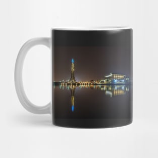 Panoramic City Lights and Water Reflections Mug